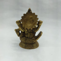 Brass Goddess Maa Saraswati Murti Devi Sarasvati Sitting Idol MATA
