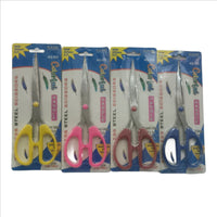 Stainless Steel Scissors with Plastic Handle - Sharp Multipurpose Shears for Office, Kitchen, Crafting, Sewing, School, Durable Lightweight Scissors for Cutting Paper