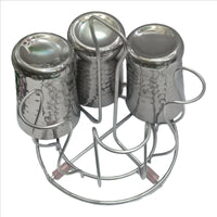 Puno Stainless Steel Glass Stand/Lotus Glass Stand/Glass Holder for Kitchen Dining Table(6 Glass Stand)