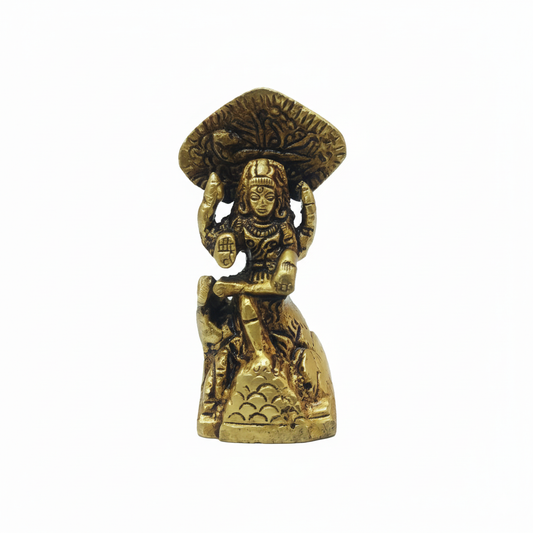 Brass Dakshinamurthy Swamy Idol – 2.8 Inch | Handcrafted Divine Statue