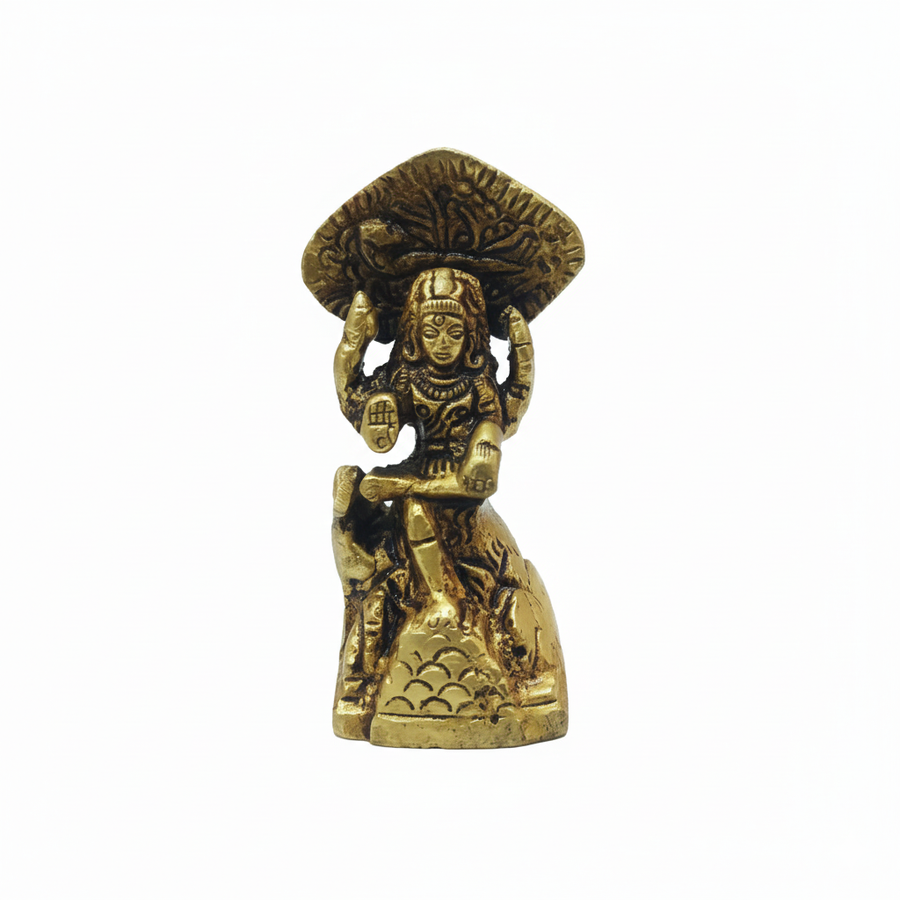 Brass Dakshinamurthy Swamy Idol – 2.8 Inch | Handcrafted Divine Statue
