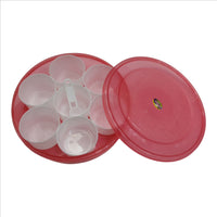 Airtight Spice Masala Dabba Namak Danni With 7 Spice Container & Spoon (Random Colours)