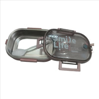 Stainless Steel Square Shape Lunch Box Leakproof Design Hot Insulated Tiffin Box Transparent Lid Container for School, Office for Men Women -