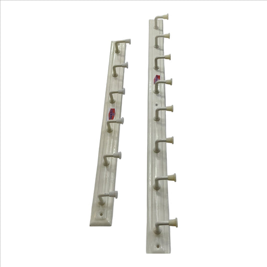 Bathroom Wall Iron Cloth Hanger Metal Best Material Polish Bathroom Wall Door for Towel Rail Kitchen Hanger Hooks Capacity 5 Kg (Off White)