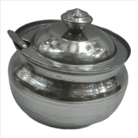 Stainless Steel Ghee Oil Pot Container Kitchen Storage, Dispenser Oil Container With Lid And Spoon