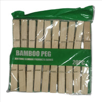 Wooden Clips Bamboo Cloth Pegs Set of 20 Clips