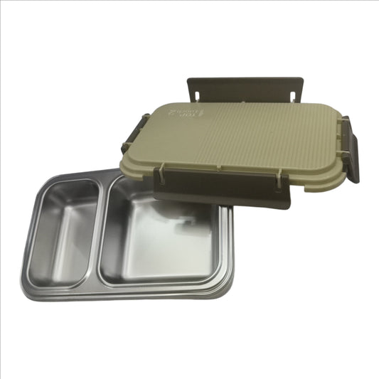 Cello Square Steel Insulated Lunch Box | Stainless Steel Lunch Box with 2 Small Containers
