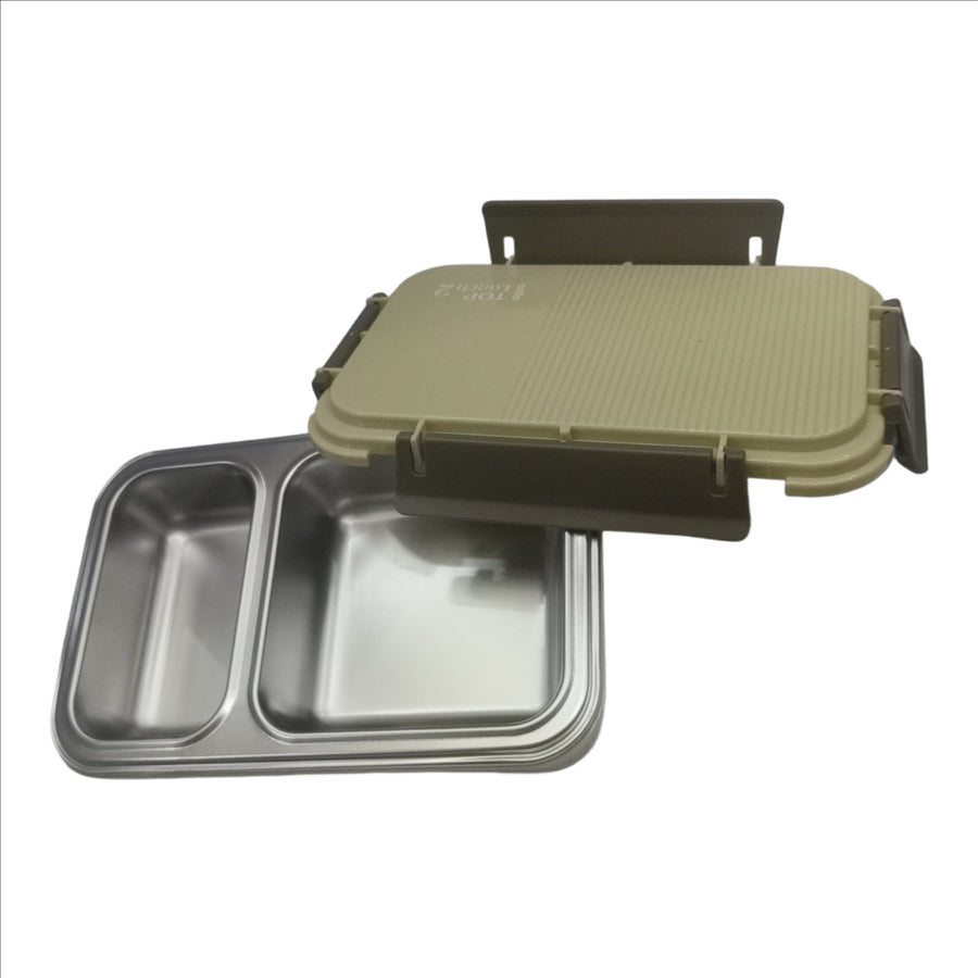 Cello Square Steel Insulated Lunch Box | Stainless Steel Lunch Box with 2 Small Containers