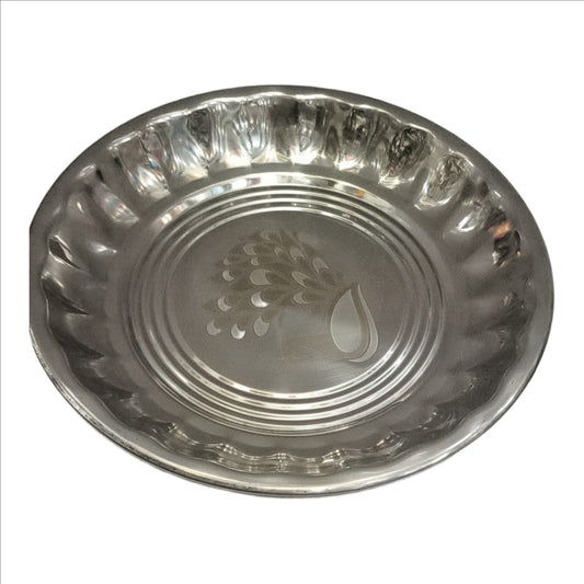 Stainless peacock design Steel Plate – Premium Quality (6 pc set)