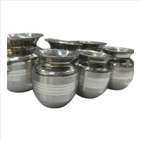 Bright Metal Heavy Gauge Stainless Steel Lota/Kalash/Milk Pot