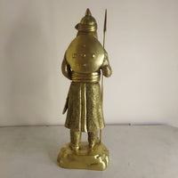 Brass Standing Maharana Pratap, Yellow, 7 x 5 x 9 Inch (L x W x H)for Home Office Mandir Decor Gift Items Collectible Handicraft Art