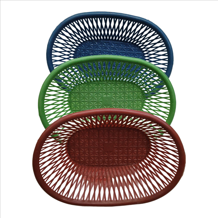 Set of 1 Oval Plastic Storage Food Baskets