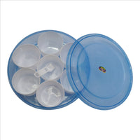 Airtight Spice Masala Dabba Namak Danni With 7 Spice Container & Spoon (Random Colours)