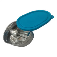 Premium Small Oval Stainless Steel Lunch Box with 1 spoon