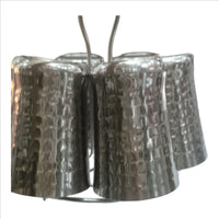 Puno Stainless Steel Glass Stand/Lotus Glass Stand/Glass Holder for Kitchen Dining Table(6 Glass Stand)