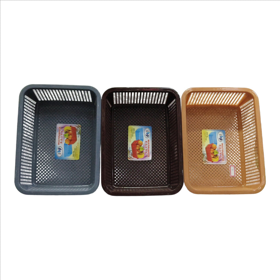 Multipurpose Basket Small Plastic Tray/Basket/Organizer Without Lid  ( 21 CM H / 15.5 CM W / 6 CM L )