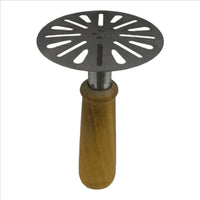 Kitchen Stainless Steel Potato Masher, Pav Bhaji Masher with Wooden Handle
