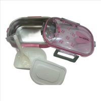 Stainless Steel 3-Piece Lunch Box Set with Transparent