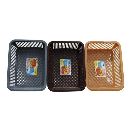 Multipurpose Basket Small Plastic Tray/Basket/Organizer Without Lid  ( 21 CM H / 15.5 CM W / 6 CM L )