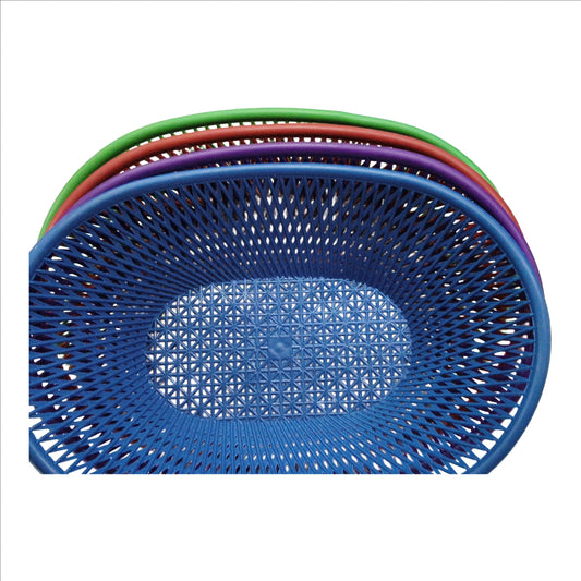 (Set of 1) Oval Plastic Storage Food Baskets
