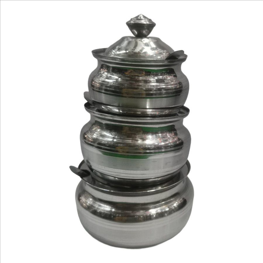 Stainless Steel Ghee Oil Pot Container Kitchen Storage, Dispenser Oil Container With Lid And Spoon