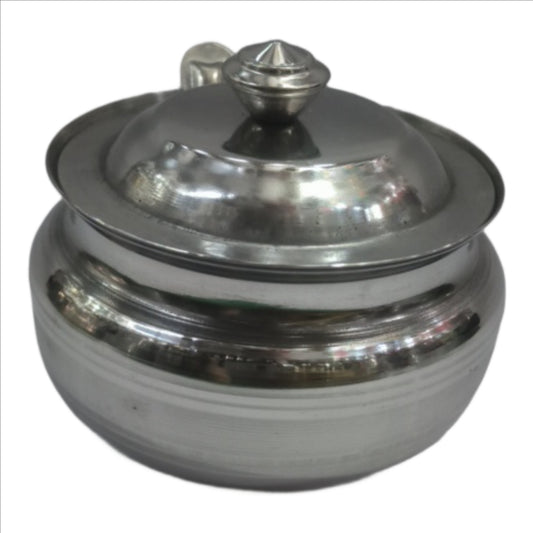 Stainless Steel Ghee Oil Pot Container Kitchen Storage, Dispenser Oil Container With Lid And Spoon