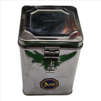 Stainless Steel Piggy Bank, Money Box for Saving Money for Kids Pressing