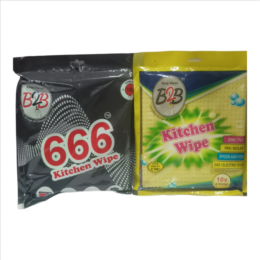 Clean Sponge Wipe Washable, Reusable, Soft and Biodegradable for Household and Kitchen Cleaning (Multicolour) Pack of 3 pcs Set