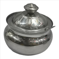 Stainless Steel Ghee Oil Pot Container Kitchen Storage, Dispenser Oil Container With Lid And Spoon